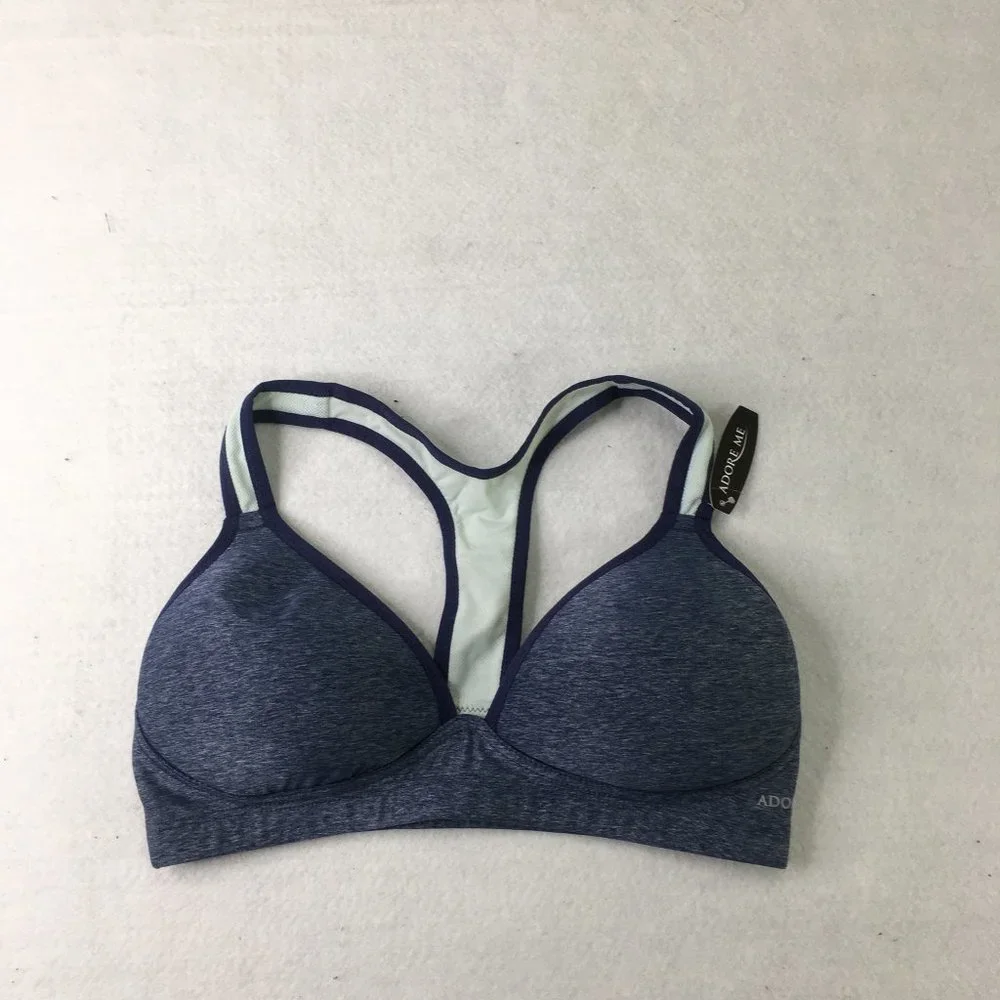 Adore Me Bra Womens 32C Blue Sports Bra Lightweight Gym Workout Yoga Casual